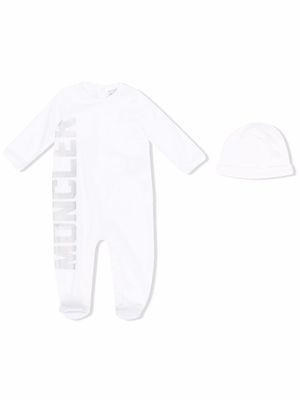 Moncler Enfant logo-print cotton pajamas set - White