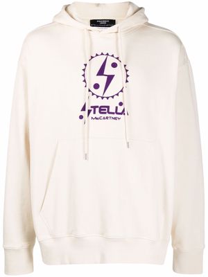 Stella McCartney logo print hoodie - Neutrals