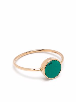 GINETTE NY 18kt rose gold mini Ever turquoise disc ring - Pink
