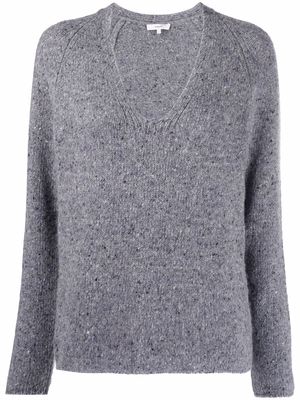 Vince V-neck wool-blend jumper - Grey