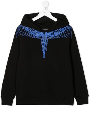 Marcelo Burlon County Of Milan Kids Wings-print hoodie - Black
