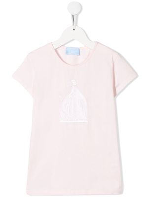 LANVIN Enfant sequin logo T-shirt - Pink