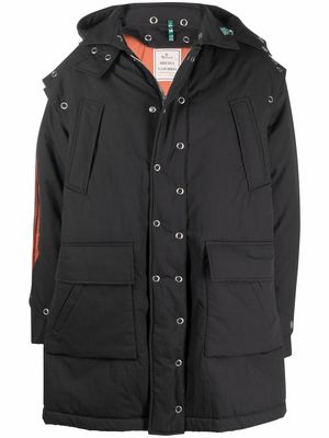 Maison Mihara Yasuhiro removable-sleeve puffer jacket - Black