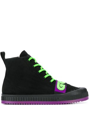 Gcds logo strap high-top sneakers - Black