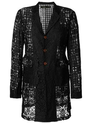 Comme Des Garçons Pre-Owned midi lace jacket - Black