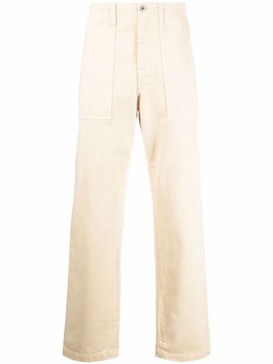 Marcelo Burlon County of Milan embroidered Cross straight-leg trousers - Neutrals