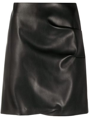 Patou faux-leather mini skirt - Black