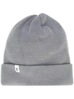 On Running ribbed-knit beanie hat - Grey