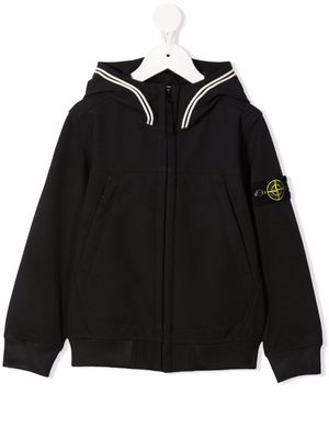 Stone Island Junior zip front hoodie - Black