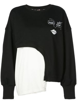 Haculla Witch Hybrid asymmetric sweatshirt - Black