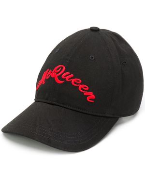 Alexander McQueen embroidered signature baseball cap - Black