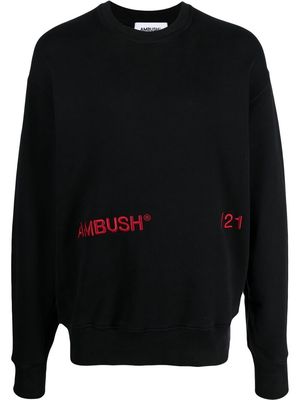 AMBUSH embroidered-logo sweatshirt - Black