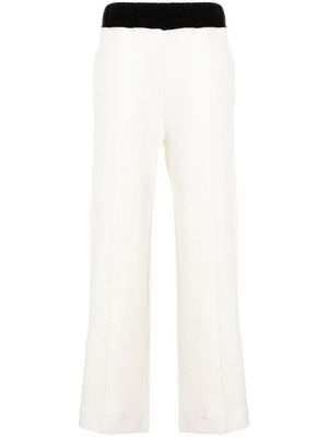 Casablanca two-tone terry track pants - White