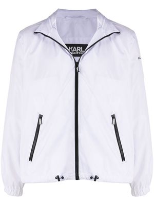 Karl Lagerfeld two-tone zipped jacket - White