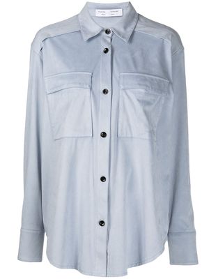 Proenza Schouler White Label faux suede shirt - Blue