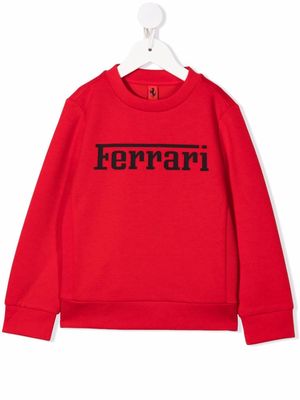 Ferrari Kids logo print sweatshirt - Red