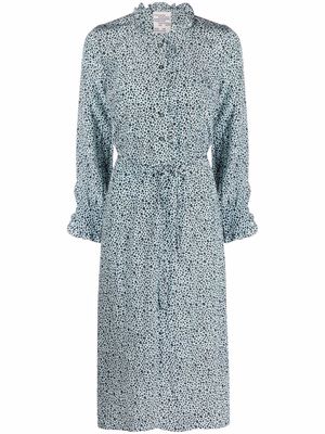 Baum Und Pferdgarten floral-print shirt dress - Blue