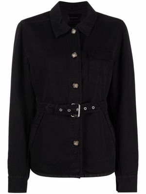 Prada Pre-Owned 1990s belted denim jacket - Black