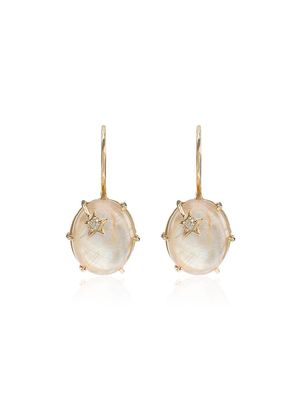 Andrea Fohrman mini Galaxy quartz earrings - GOLD