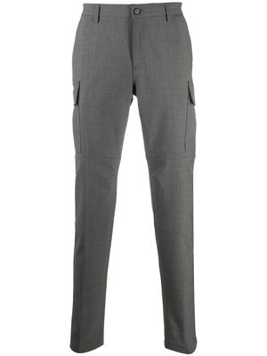 Eleventy wool-blend cargo trousers - Grey
