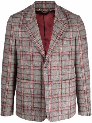 Golden Goose plaid-check single-breasted blazer - Grey