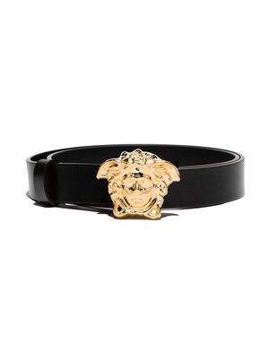 Versace Kids TEEN Medusa Head leather belt - Black