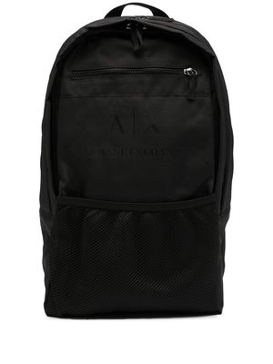 Armani Exchange logo-print backpack - Black