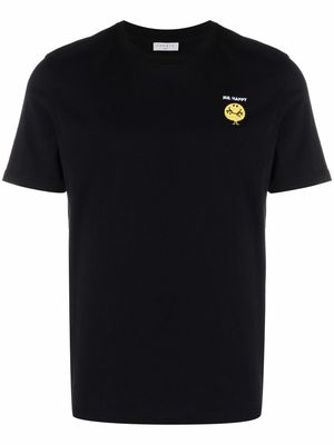 SANDRO embroidered Mr.Happy T-shirt - Black