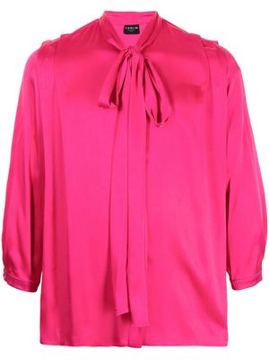 COOL T.M neck-tied shirt - Pink