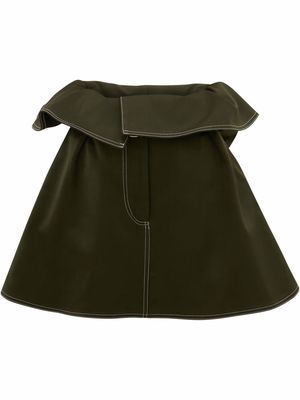 JW Anderson foldover-waist mini skirt - Green