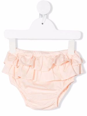 Babe And Tess ruffled cotton bloomers - Pink