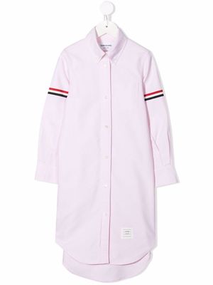 Thom Browne Kids RWB stripe-detail shirtdress - Pink