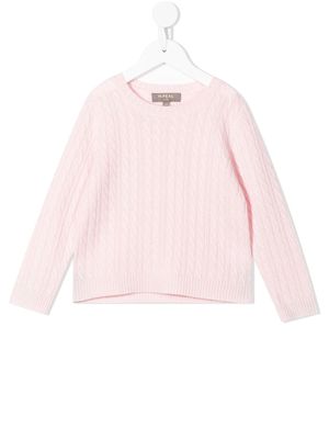 N.PEAL KIDS knitted organic cashmere jumper - Pink