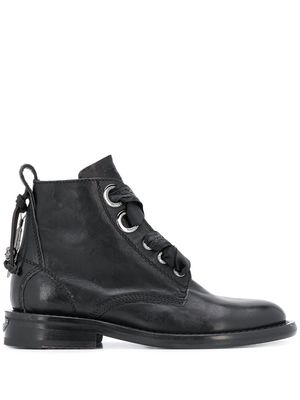 Zadig&Voltaire lace-up 30mm ankle boots - Black