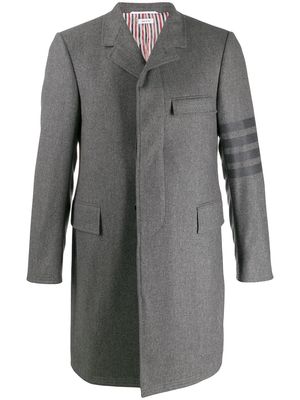 Thom Browne tonal 4-Bar Chesterfield overcoat - Grey