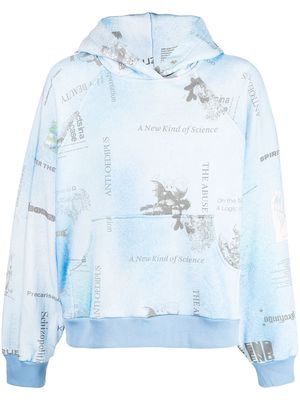Liberal Youth Ministry graphic print hoodie - Blue