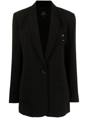Armani Exchange relaxed fit blazer - Black