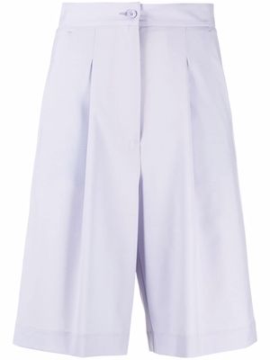 Manuel Ritz lurex-threading knee-length shorts - Purple