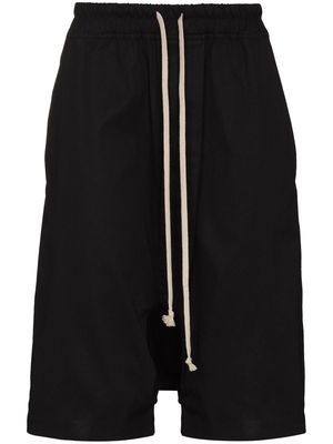 Rick Owens Pod drop-crotch track shorts - Black
