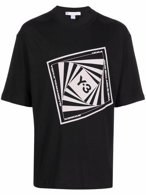 Y-3 graphic-print cotton T-shirt - Black