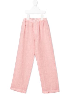 Siola elasticated linen trousers - Pink