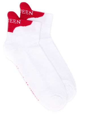 Alexander McQueen signature logo socks - White