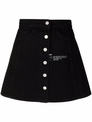 TTSWTRS slogan-print A-line skirt - Black