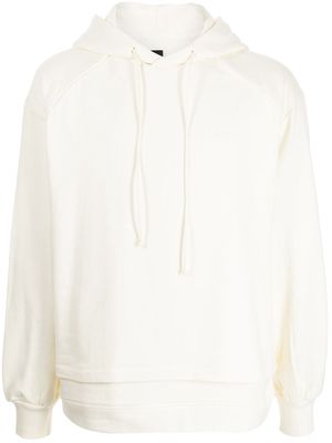 Juun.J layered cotton hoodie - White