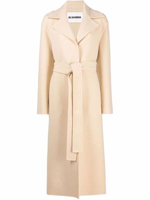 Jil Sander belted double-breasted coat - Neutrals