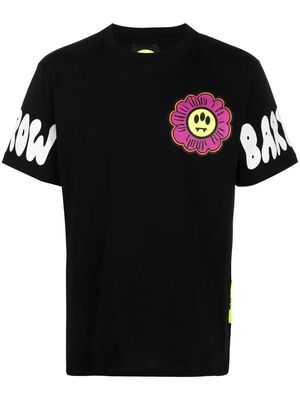 BARROW smiley-print T-shirt - Black