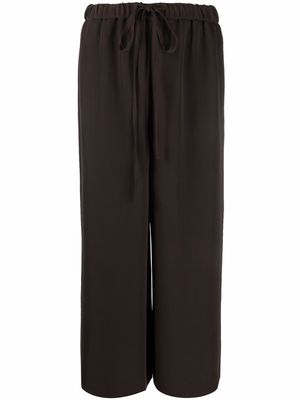 Valentino tied-waist wide-leg trousers - Brown