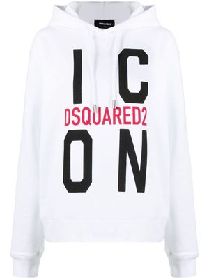 Dsquared2 Icon logo-print hoodie - White