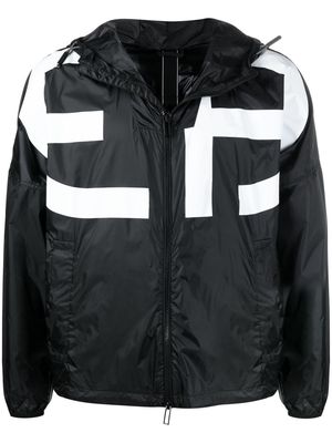 Emporio Armani logo-print lightweight jacket - Black