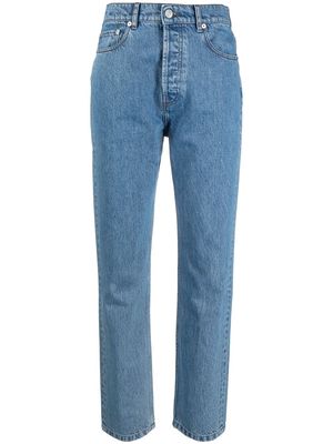Nanushka high-waisted straight-leg jeans - Blue